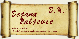 Dejana Maljević vizit kartica